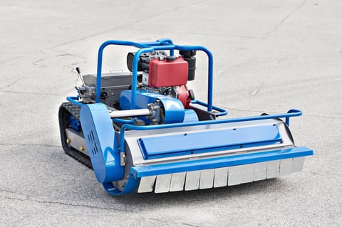 Self propelled motorized flail mower